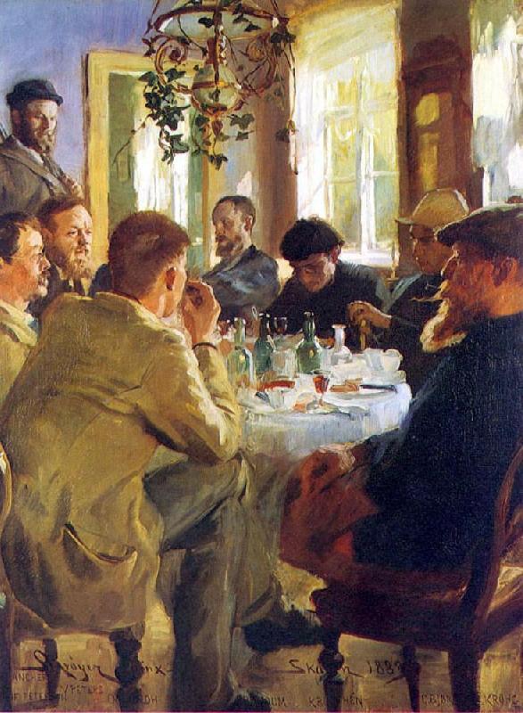 Peter Severin Kroyer The Artists Luncheon